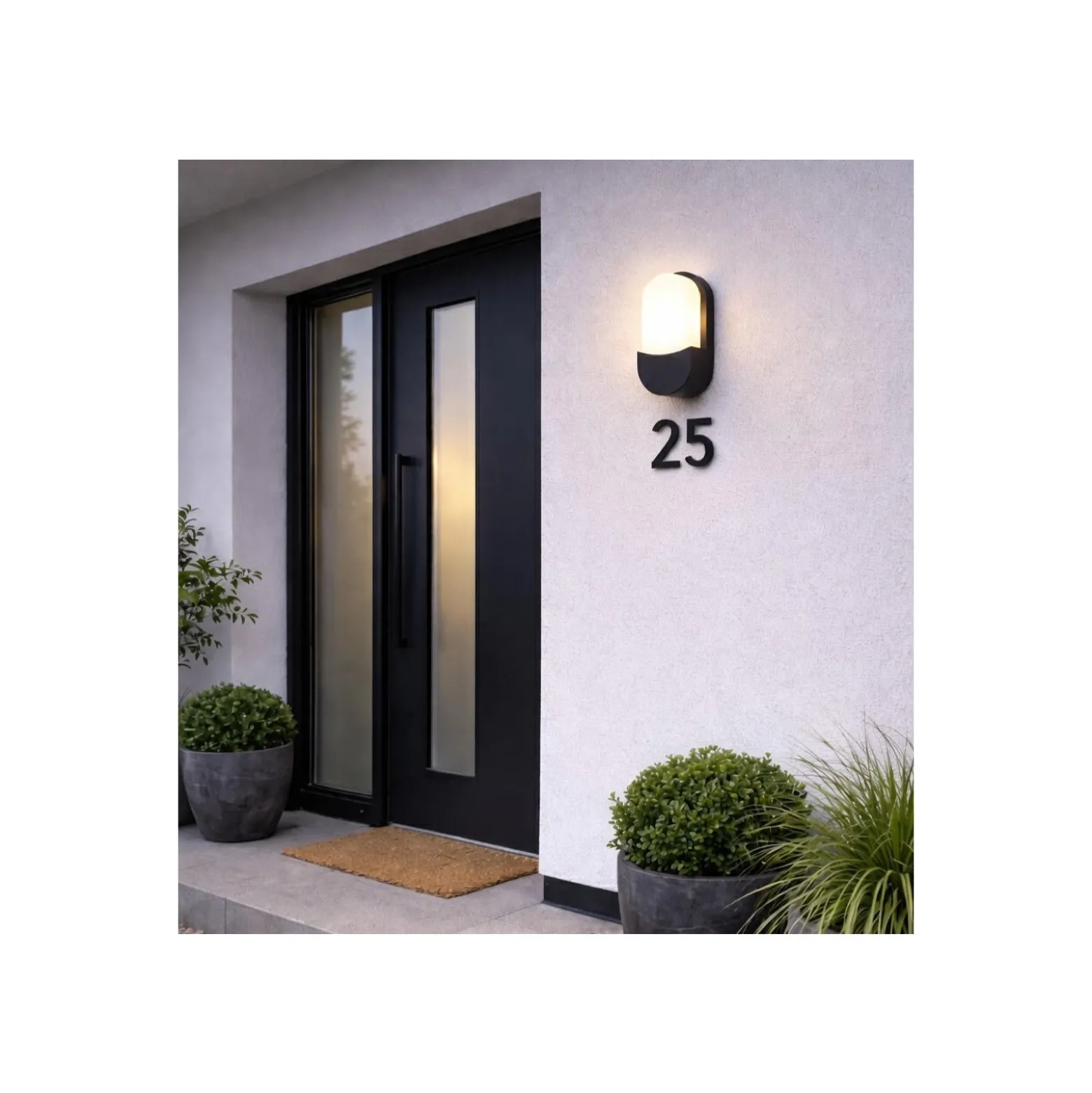 D'Lite Vägglampa Atos ABS Svart | IP54 - Passande för 1x E27