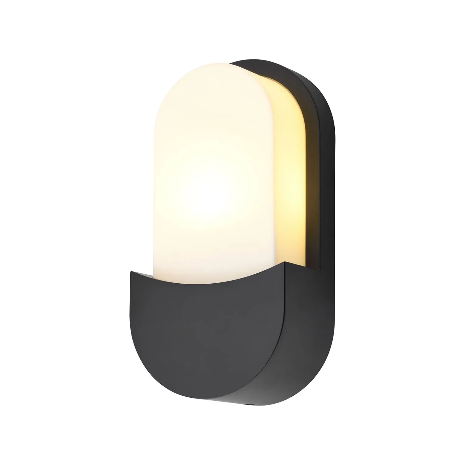 D'Lite Vägglampa Atos ABS Svart | IP54 - Passande för 1x E27