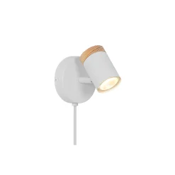 D'Lite Vägglampa Beitem Matt Vit FSC Trä | Passande För 1x GU10