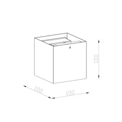 D'Lite Vägglampa Elingen Aluminium Svart Up & Down 4.9W 480lm - 830 Varm Vit | IP65 - Ljussensor