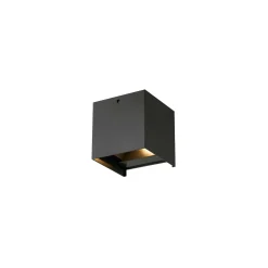 D'Lite Vägglampa Elingen Aluminium Svart Up & Down 4.9W 480lm - 830 Varm Vit | IP65 - Ljussensor