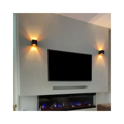D'Lite Vägglampa Elingen Aluminium Svart Up & Down 4.9W 480lm - 830 Varm Vit | IP65 - Ljussensor