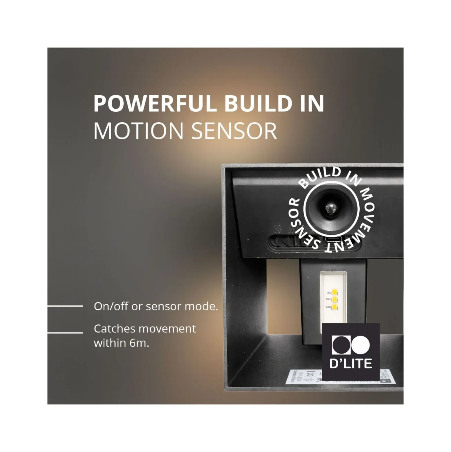 D'Lite Vägglampa Elingen Aluminium Svart Up & Down 2.9W 170lm - 830 Varm Vit | IP65 - Batteridriven - Ljussensor