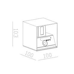 D'Lite Vägglampa Elingen Aluminium Svart Up & Down 2.9W 170lm - 830 Varm Vit | IP65 - Batteridriven - Ljussensor