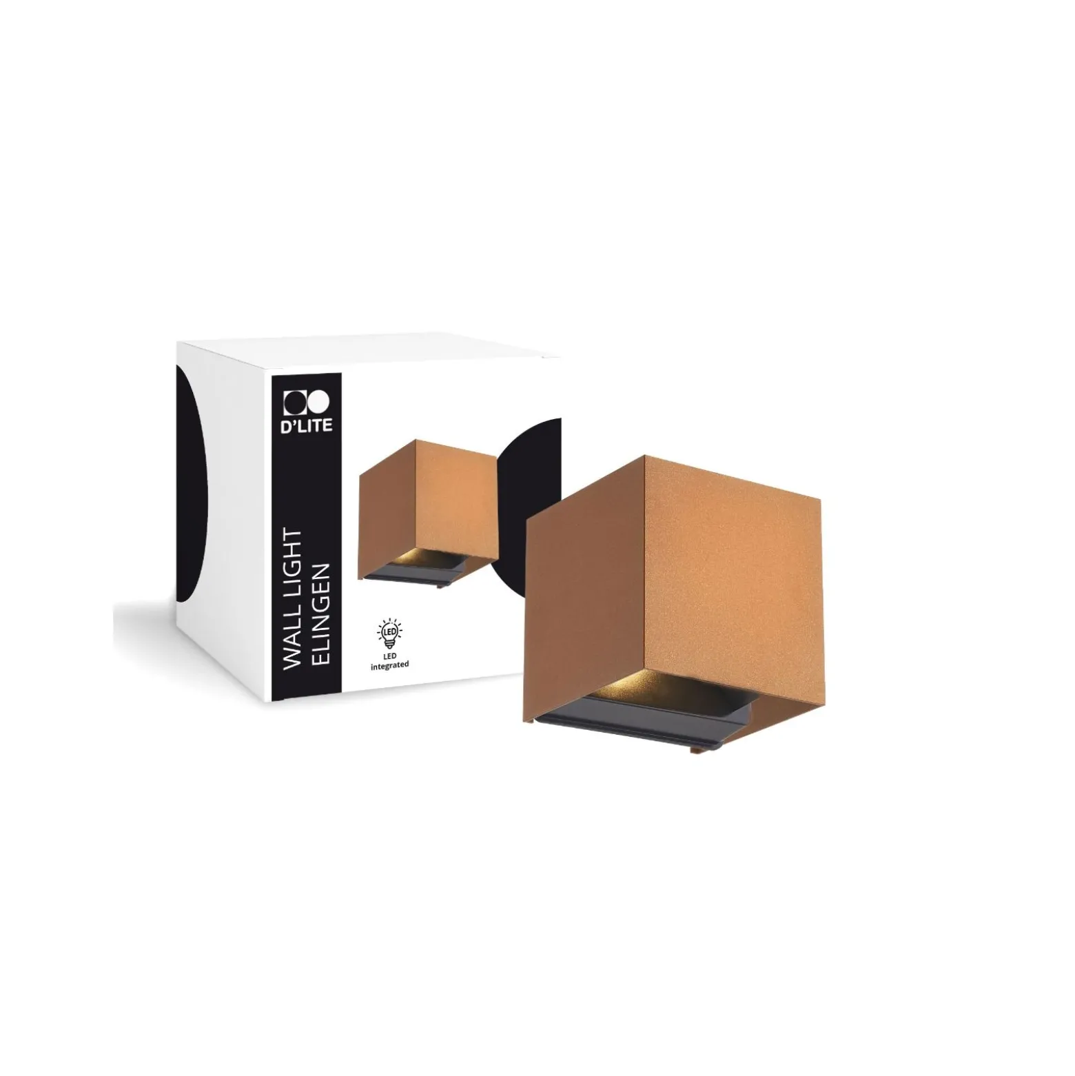 D'Lite Vägglampa Elingen Bronze Up & Down 4.9W 480lm - 830 warm Vit | IP54