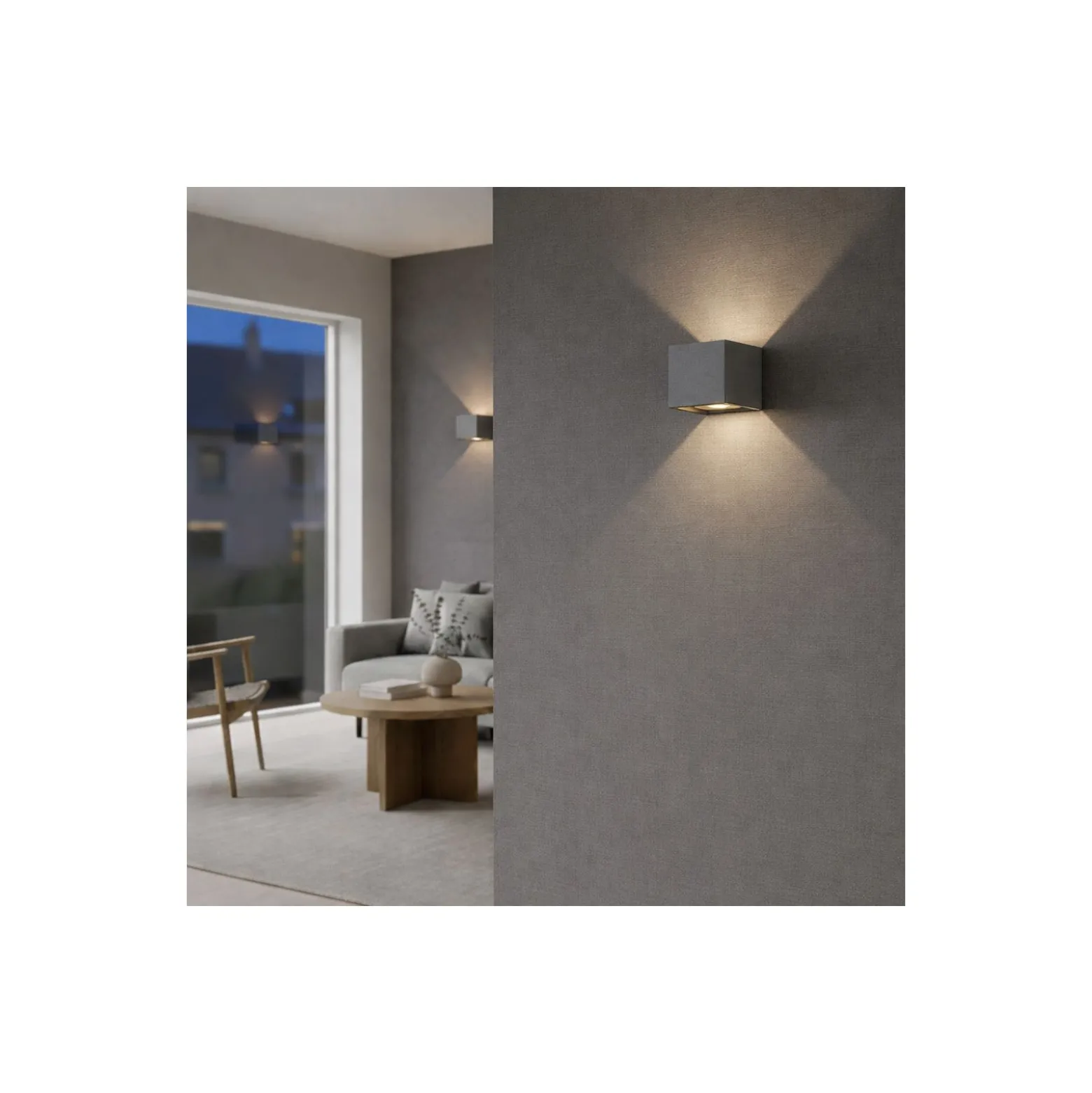 D'Lite Vägglampa Elingen Grå 4.9W 480lm - 830 Varm Vit