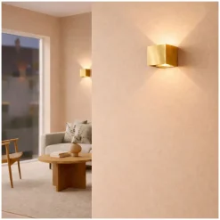D'Lite Vägglampa Elingen Guld Up & Down 4.9W 480lm - 830 warm Vit | IP54