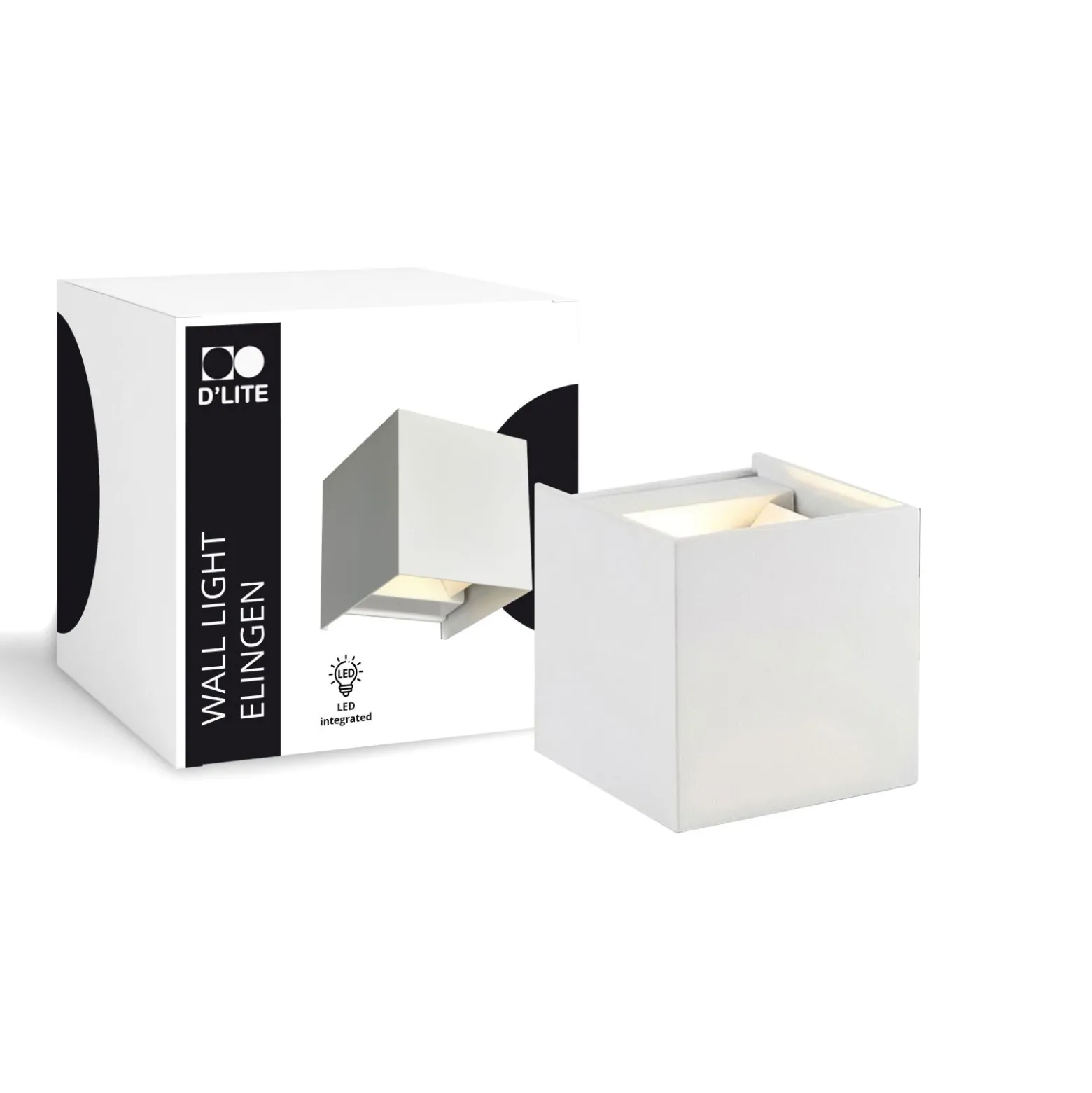 D'Lite Vägglampa Elingen Vit Up & Down 4.9W 480lm - 830 Varm Vit | IP65