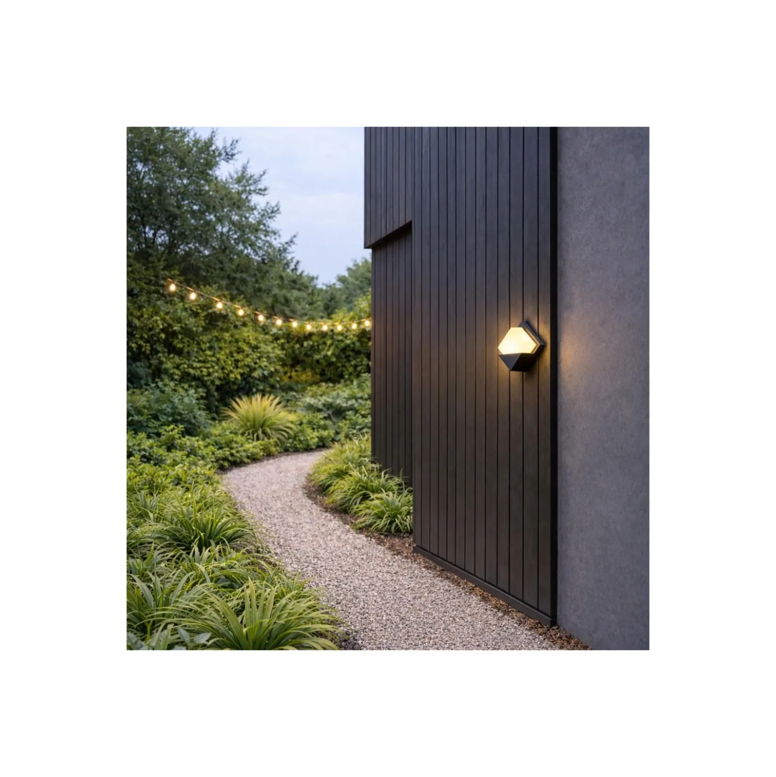 D'Lite Vägglampa Elios ABS Svart | IP54 - Passande för 1x E27