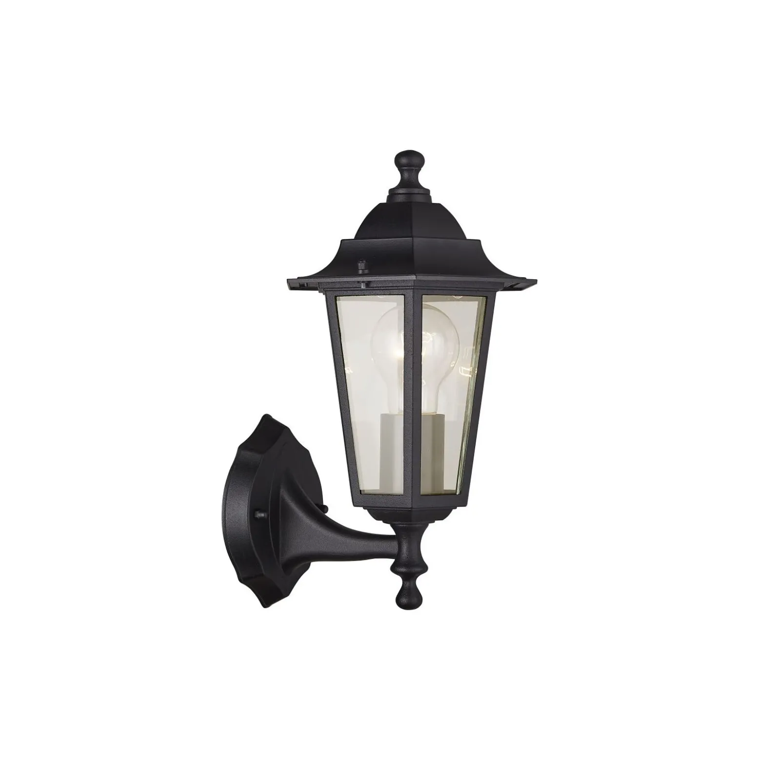 D'Lite Vägglampa Helora Svart | IP44 - Passande för 1x E27