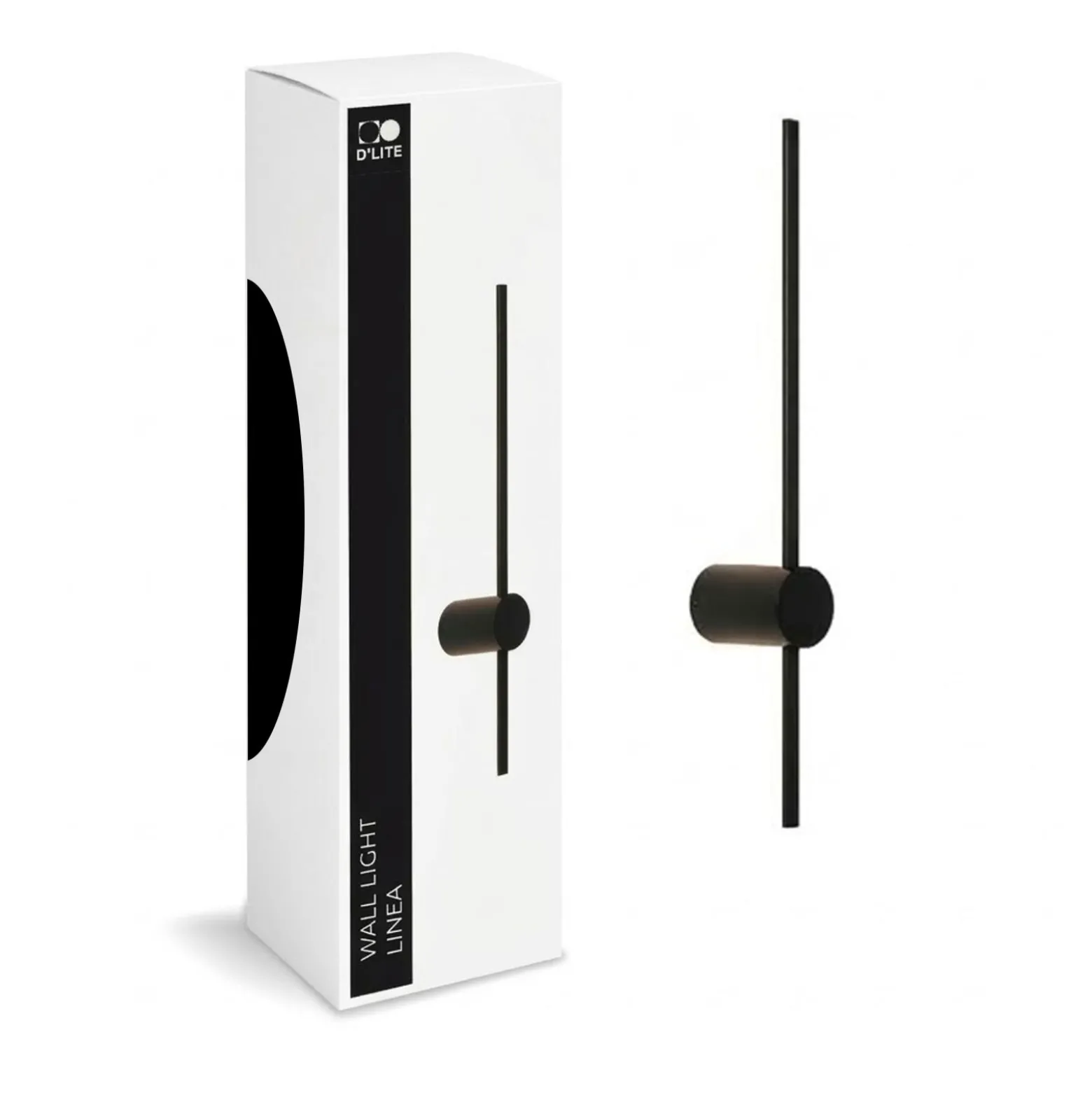D'Lite Vägglampa Linea Svart 13W 400lm - 827 Extra warm white| IP20