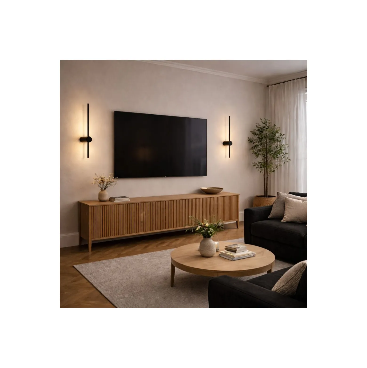 D'Lite Vägglampa Linea Svart 13W 400lm - 827 Extra warm white| IP20