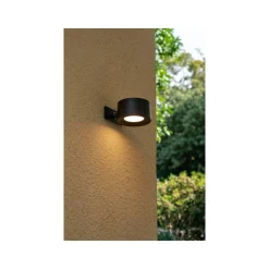 D'Lite Vägglampa Lucia Svart 1.5W - 830 Varm Vit | IP54 - Solar Batteri - Ljussensor