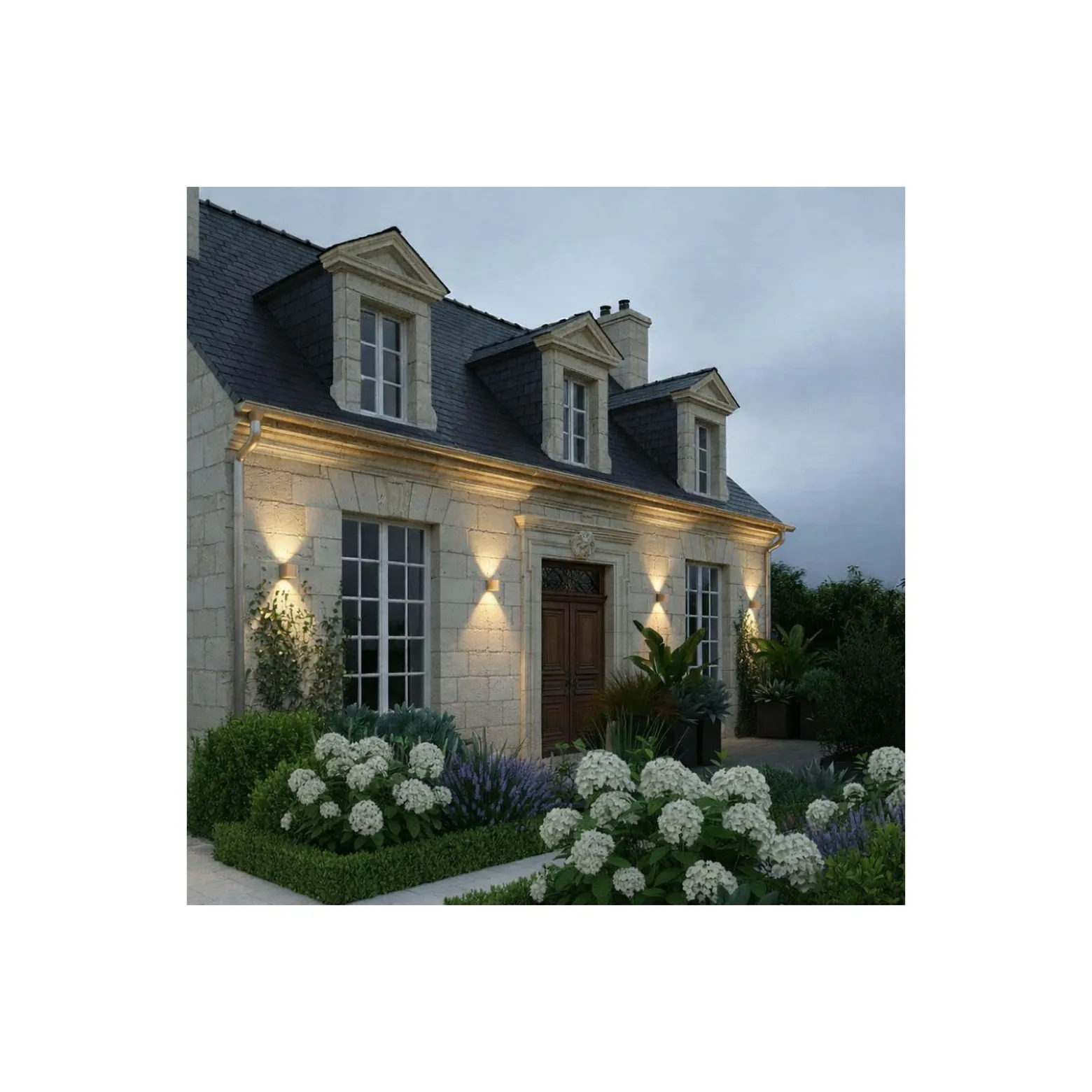 D'Lite Vägglampa Nova Beige Up & Down 4.9W 480lm - 830 Varm Vit | IP54 - Justerbar strålvinkel