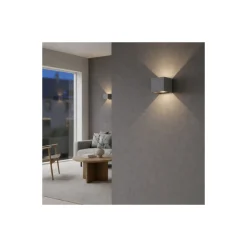 D'Lite Vägglampa Nova Grå Up & Down 4.9W 480lm - 830 Varm Vit | IP54 - Justerbar strålvinkel