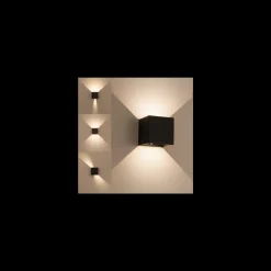 D'Lite Vägglampa Nova Svart Up & Down 4.9W 480lm - 830 Varm Vit | IP54 - Justerbar strålvinkel