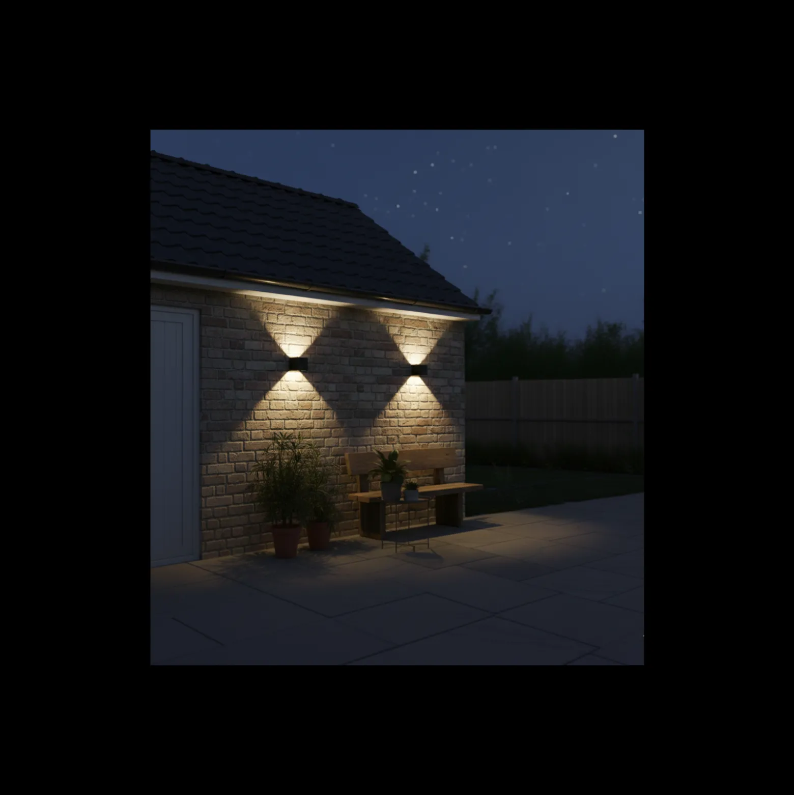 D'Lite Vägglampa Nova Svart Up & Down 4.9W 480lm - 830 Varm Vit | IP54 - Justerbar strålvinkel