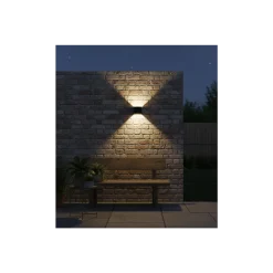 D'Lite Vägglampa Nova Svart Up & Down 4.9W 480lm - 830 Varm Vit | IP54 - Justerbar strålvinkel