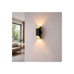 D'Lite Vägglampa Nura Aluminium Svart Up & Down 7W 250lm - 830 Varm Vit | IP44