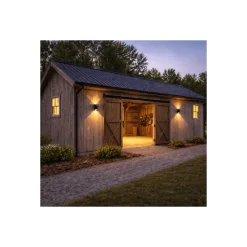 D'Lite Vägglampa Nura Aluminium Svart Up & Down 7W 250lm - 830 Varm Vit | IP44