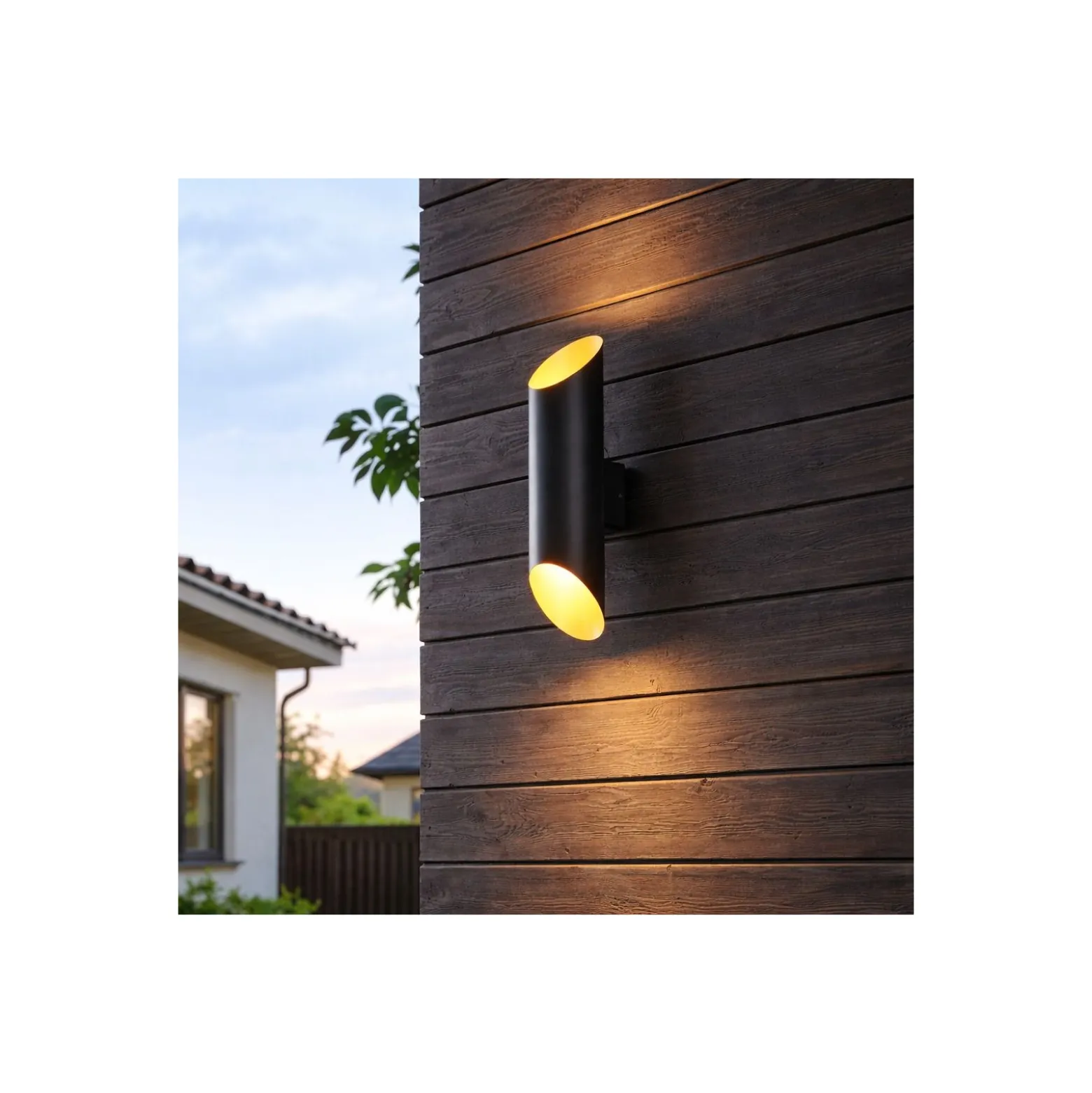 D'Lite Vägglampa Nura Svart Up & Down 7W 250lm - 830 Varm Vit | IP44