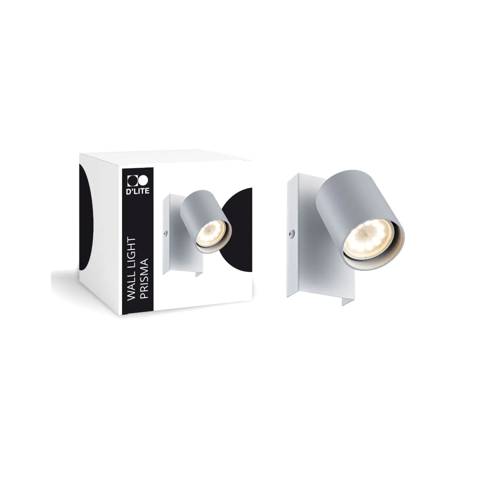 D'Lite Vägglampa Prisma Metall Silver | IP20 - Passande för 1x GU10
