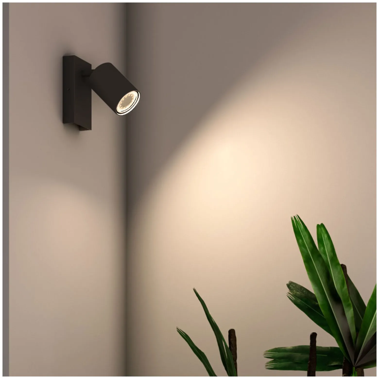 D'Lite Vägglampa Prisma Metall Svart | IP20 - Passande för 1x GU10