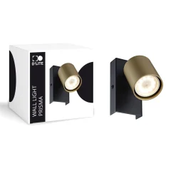 D'Lite Vägglampa Prisma Metall Guld | IP20 - Passande för 1x GU10