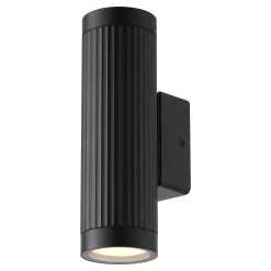 D'Lite Vägglampa Velor Svart Up & Down | IP54 - Passande för 2x GU10