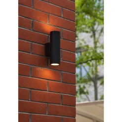 D'Lite Vägglampa Velor Svart Up & Down | IP54 - Passande för 2x GU10