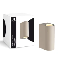 D'Lite Vägglampa Vossem Beige Up & Down | Passande för 2x GU10
