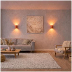 D'Lite Vägglampa Vossem Bronze Up & Down | Passande för 2x GU10