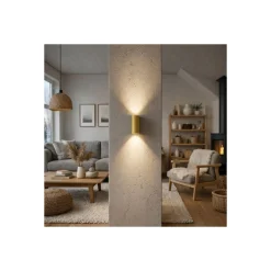 D'Lite Vägglampa Vossem Guld Up & Down| IP54 - Passande för 2x GU10