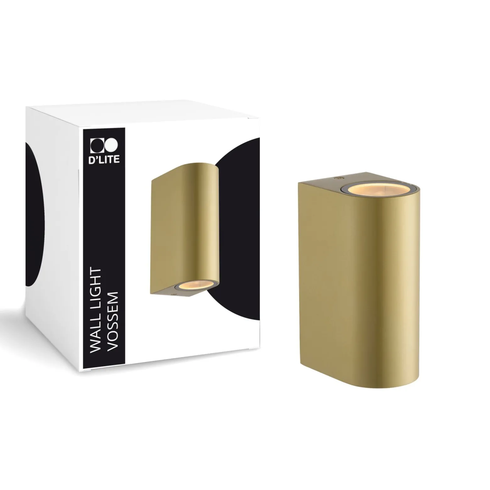 D'Lite Vägglampa Vossem Guld Up & Down| IP54 - Passande för 2x GU10