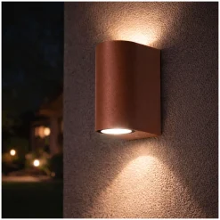 D'Lite Vägglampa Vossem Rostig Up & Down | Passande för 2x GU10