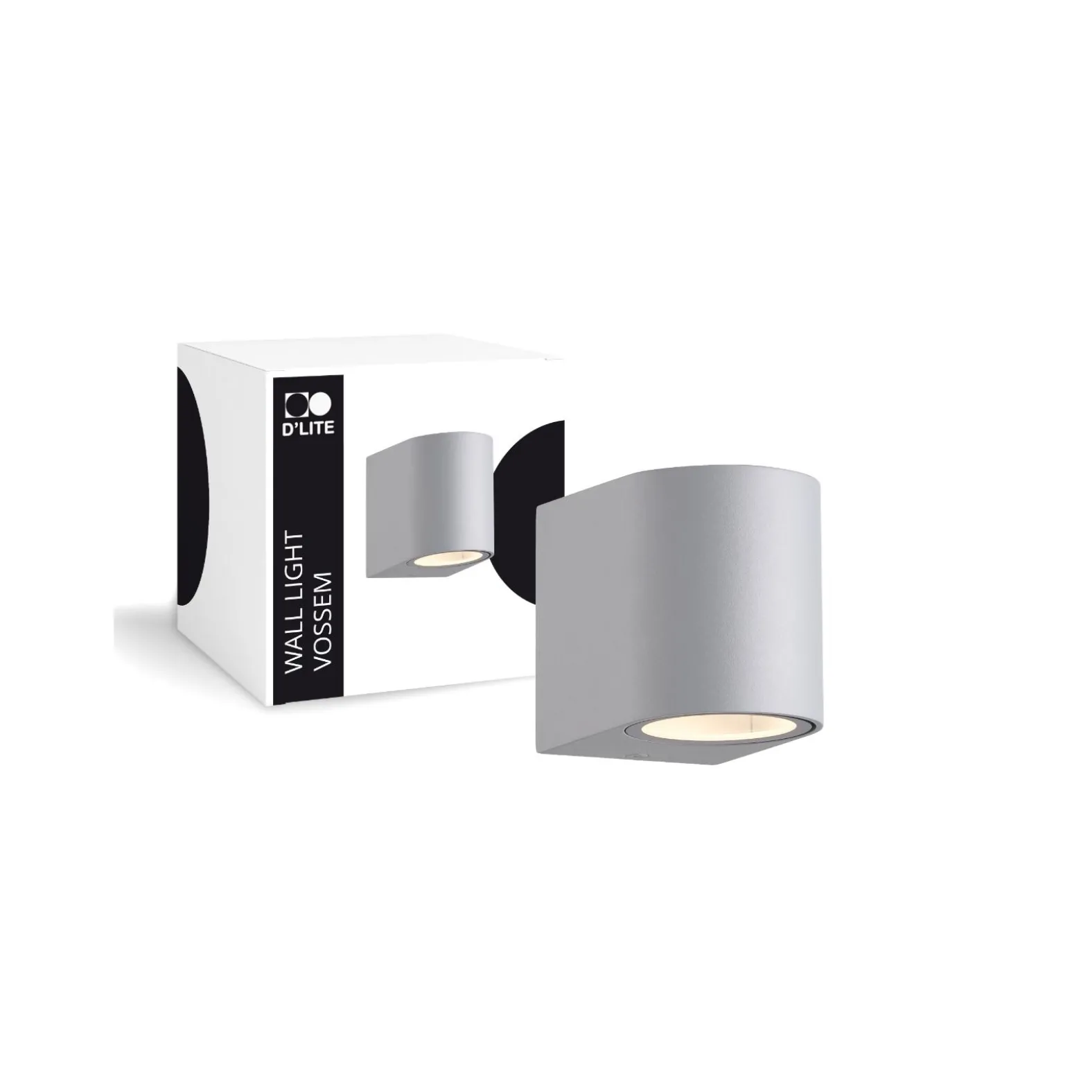 D'Lite Vägglampa Vossem Silver| IP54 - Passande för 1x GU10