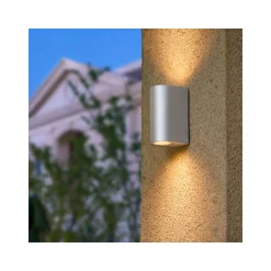 D'Lite Vägglampa Vossem Silver Up & Down | Passande för 2x GU10