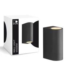 D'Lite Vägglampa Vossem Svart Up & Down| IP54 - Passande För 2x GU10