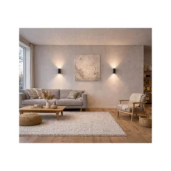 D'Lite Vägglampa Vossem Svart Up & Down| IP54 - Passande För 2x GU10