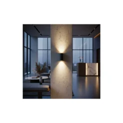 D'Lite Vägglampa Vossem Svart Up & Down| IP54 - Passande För 2x GU10