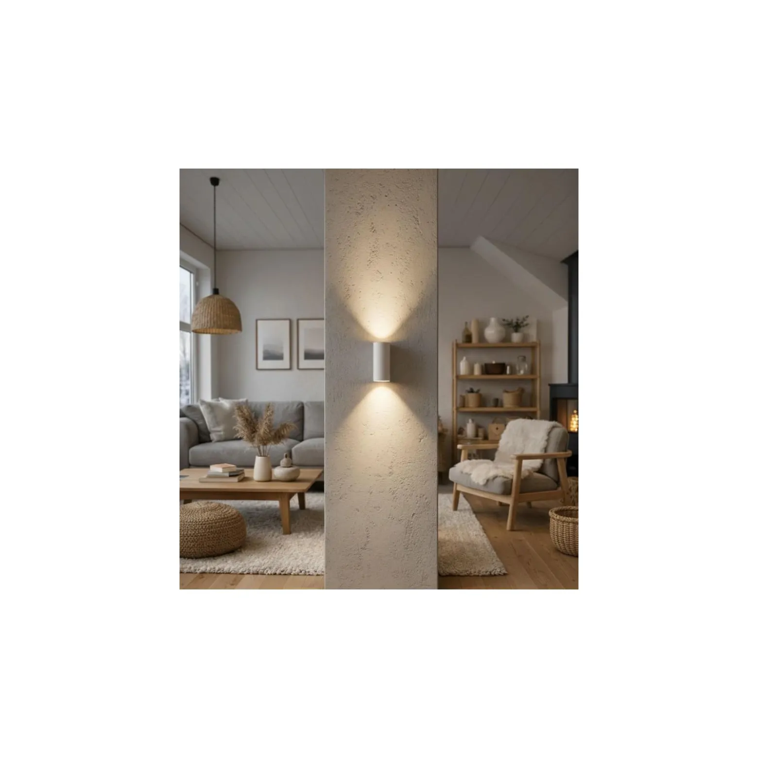 D'Lite Vägglampa Vossem Vit Up & Down | IP56 - Passande För 2x GU10