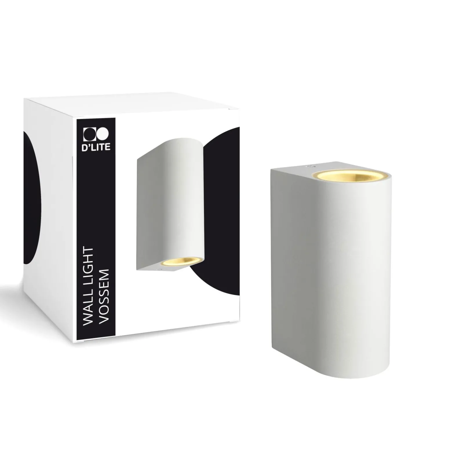 D'Lite Vägglampa Vossem Vit Up & Down | IP56 - Passande För 2x GU10