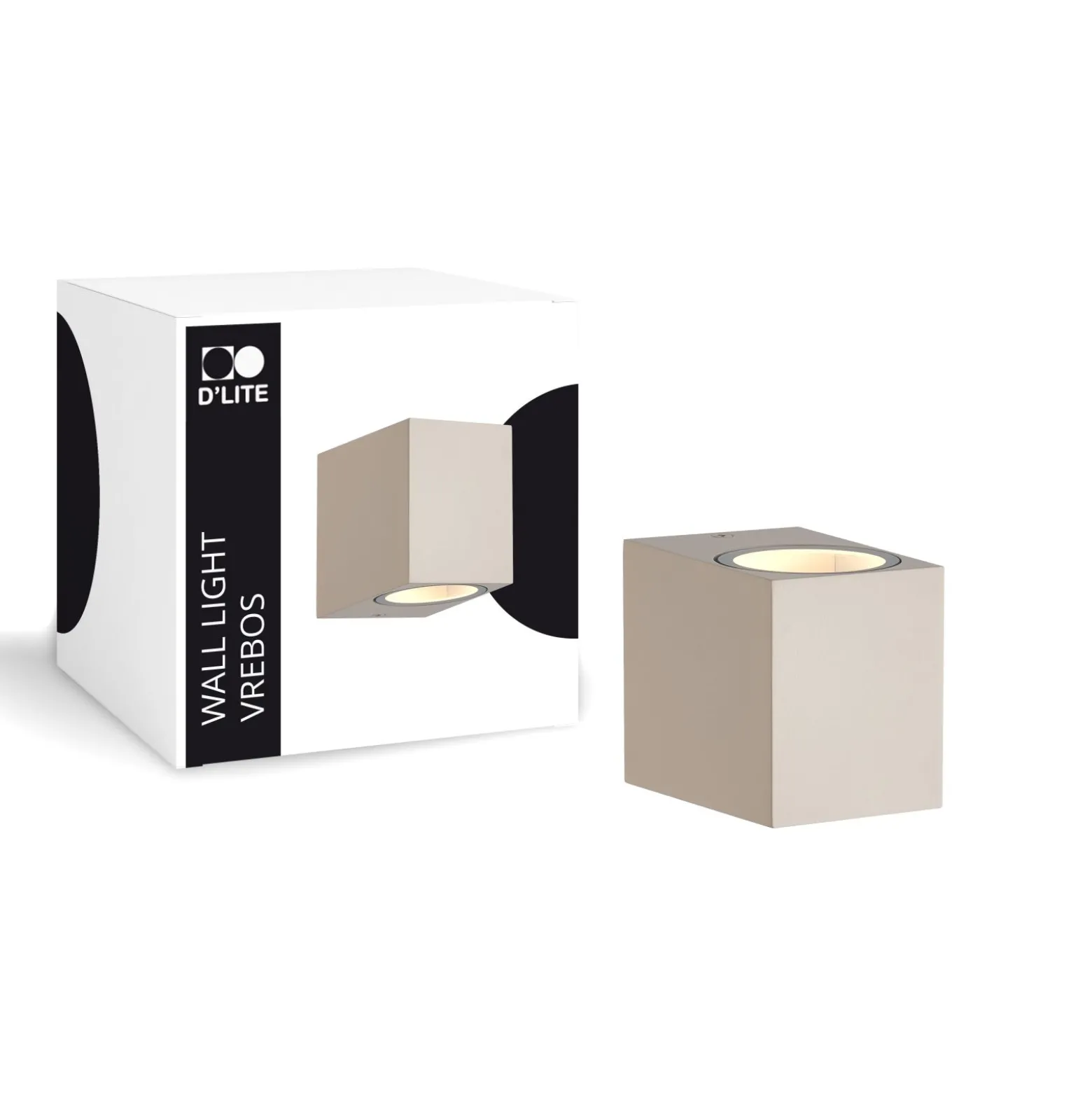 D'Lite Vägglampa Vrebos Beige | Passande för 1x GU10