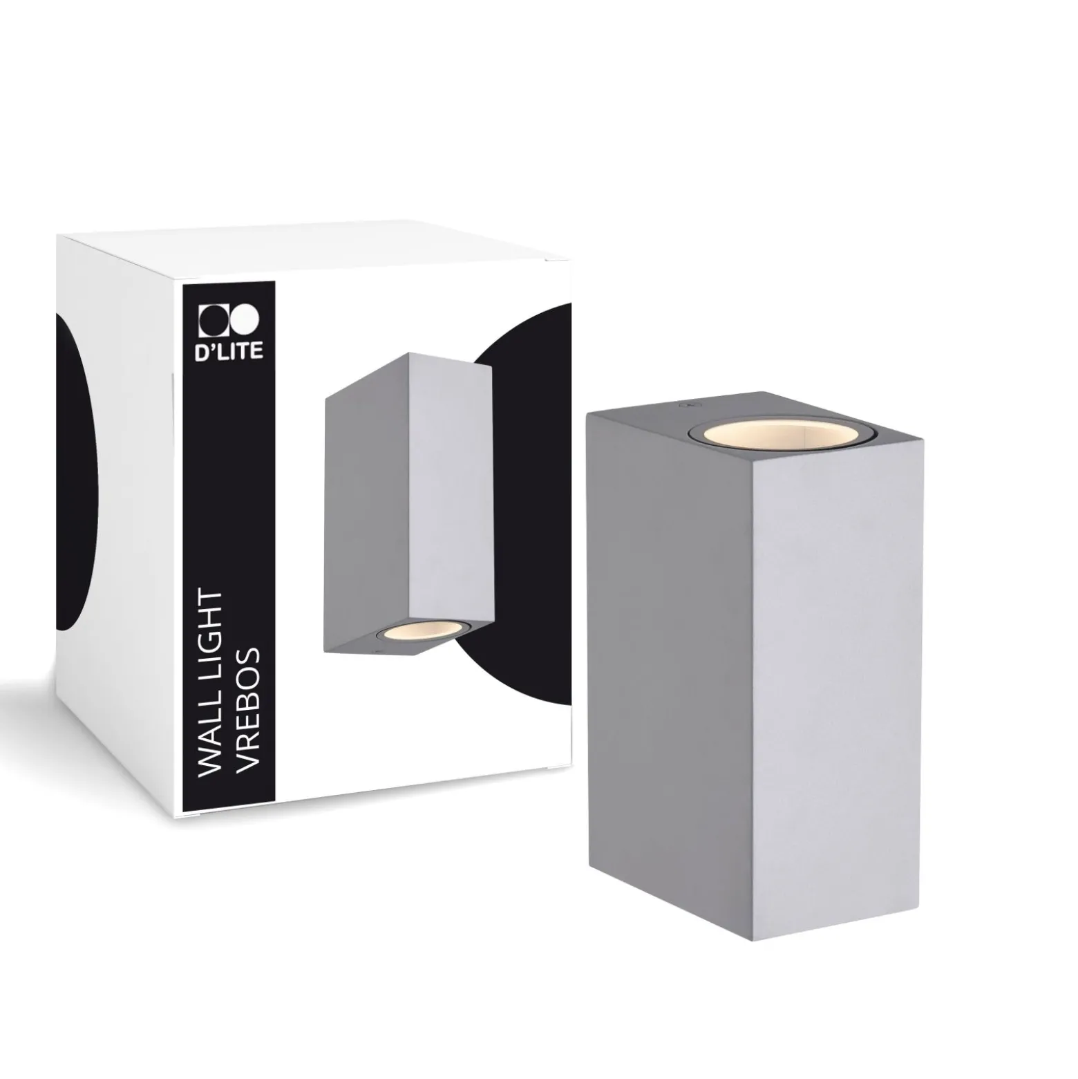 D'Lite Vägglampa Vrebos Silver Up & Down| Passande för 2x GU10
