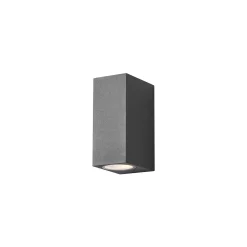 D'Lite Vägglampa Vrebos Svart Up & Down | IP54 - Passande För 2x GU10