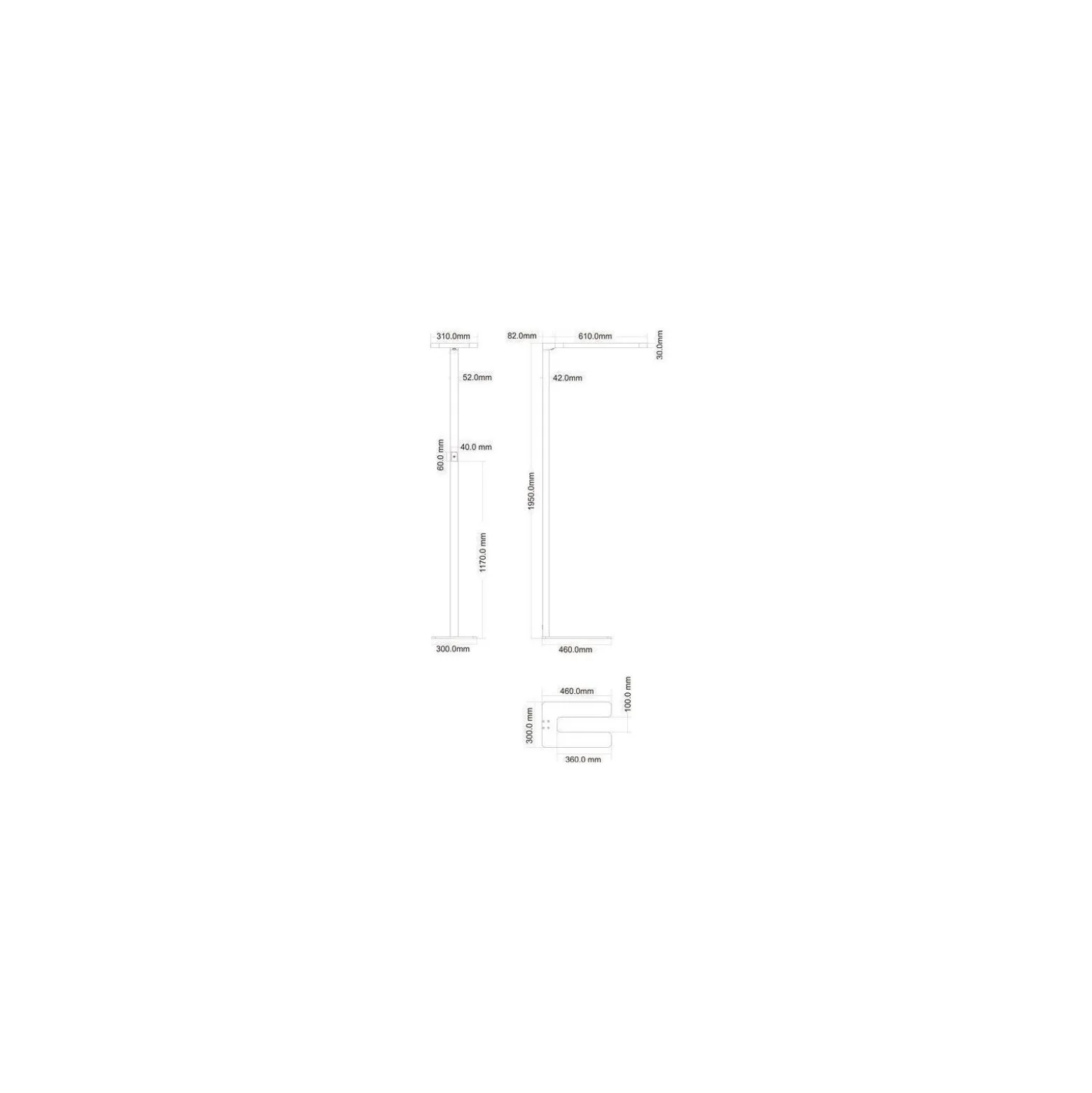 Dotlux LED Golvlampa Studio Butler Silver 80W 8800lm - 840 Kallvit | UGR <19 - 1-10V Dimbar - Rörelsesensor