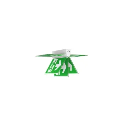 Dotlux LED Nöd Nödbelysning Utgång Exit Flip Vit 2.5W 18lm | IK10 - 3 Timmar Nödbelysning - Inkl. 6 Pictograms - Cinema Mode