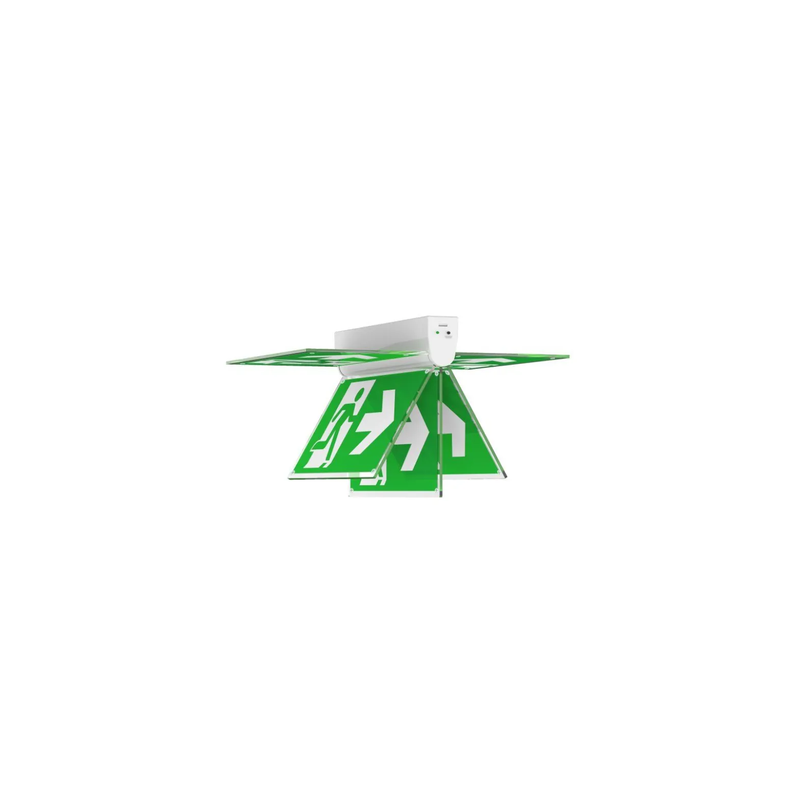 Dotlux LED Nöd Nödbelysning Utgång Exit Flip Vit 2.5W 18lm | IK10 - 3 Timmar Nödbelysning - Inkl. 6 Pictograms - Cinema Mode