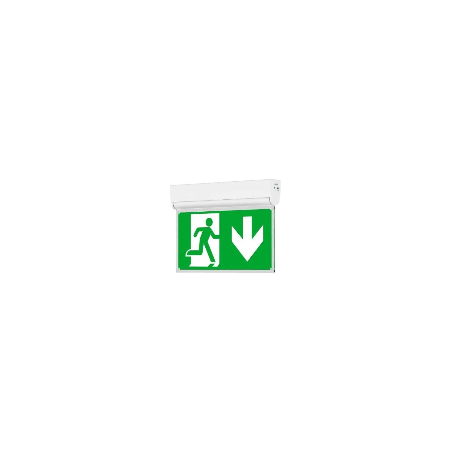Dotlux LED Nöd Nödbelysning Utgång Exit Flip Vit 2.5W 18lm | IK10 - 3 Timmar Nödbelysning - Inkl. 6 Pictograms - Cinema Mode