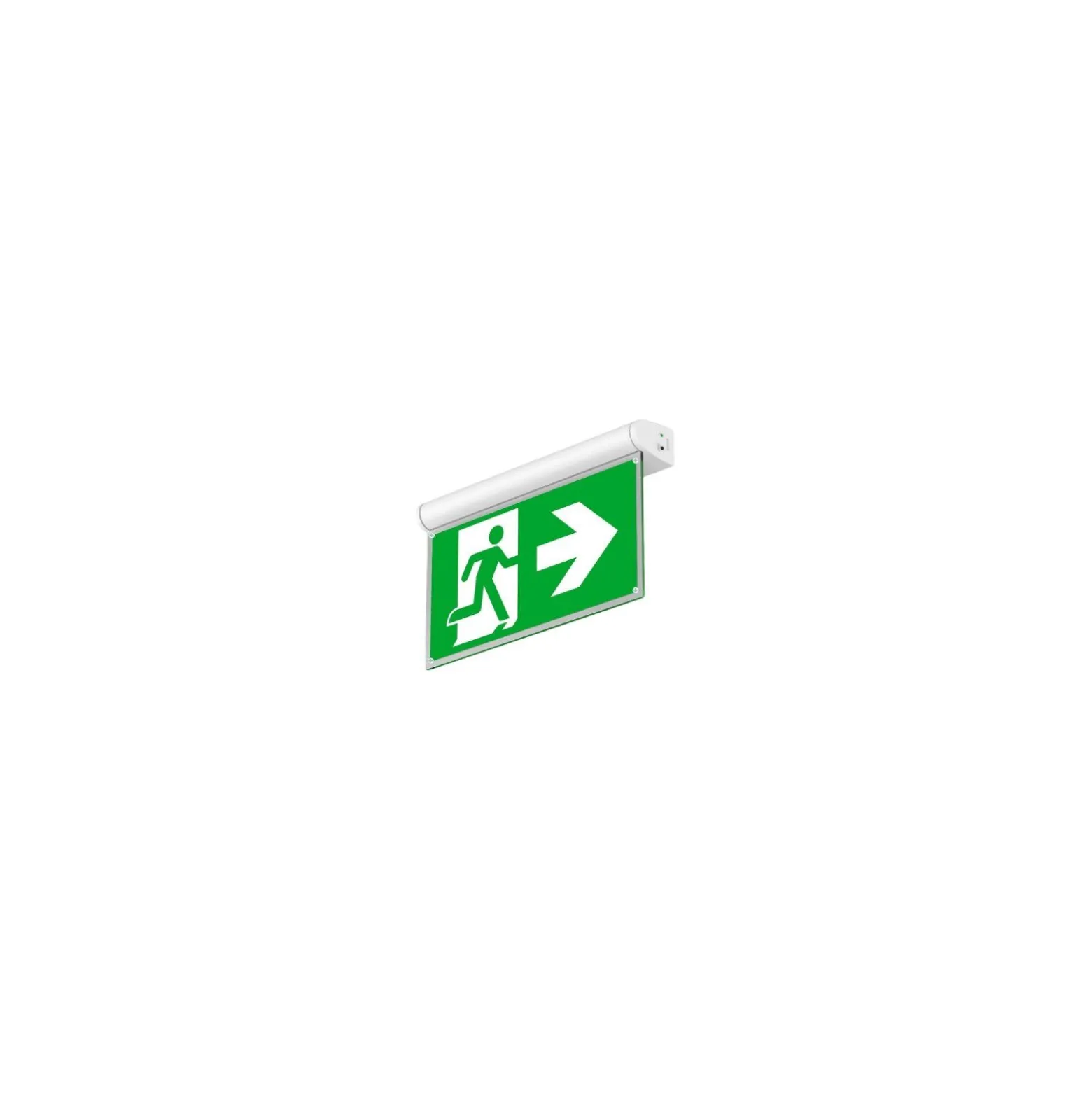 Dotlux LED Nöd Nödbelysning Utgång Exit Flip Vit 2.5W 18lm | IK10 - 3 Timmar Nödbelysning - Inkl. 6 Pictograms - Cinema Mode
